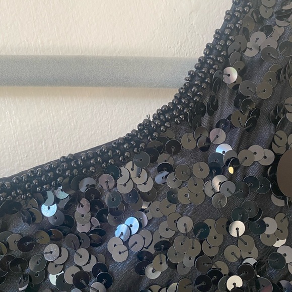 Black Sequin Mini Party Dress - Picture 6 of 15